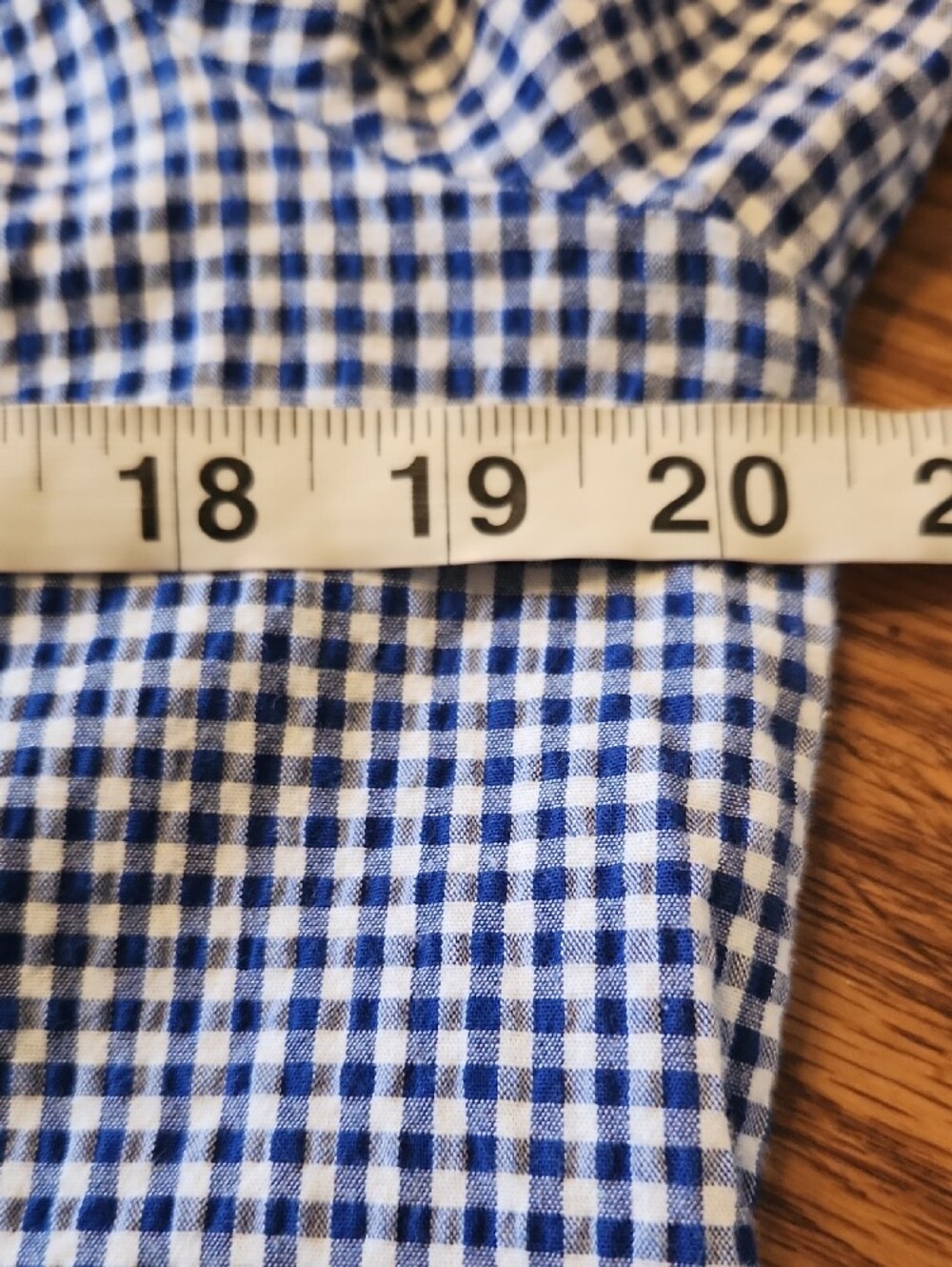 Ruby Rd. Blue Gingham Button-Front Shirt Jacket - Picture 7 of 8